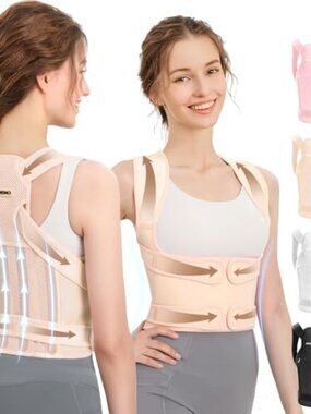 New Back Brace Posture Corrector for Women & Men: Shoulder Straightener Adjustab